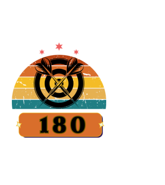 Darts 180 minta fekete pólón