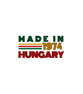 Szülinap Made in 1974  minta fehér pólón