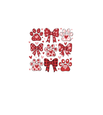 Kutyás Valentine  minta fehér pólón