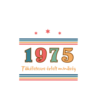 Szülinap tökéletes1975  minta homokszín pólón