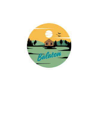 Balatoni alkony minta türkiz pólón
