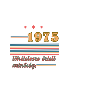 Szülinap retro 1975 minta fekete pólón