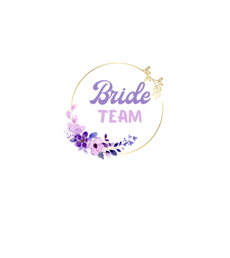 bride team lila minta fekete pólón