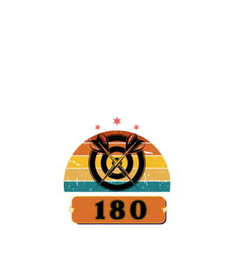 Darts 180 minta fekete pólón