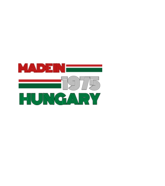 Szülinap retro 1975 piros fehér zöld minta fekete pólón