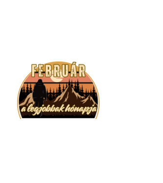 Február a legjobbak hónapja  minta fekete pólón