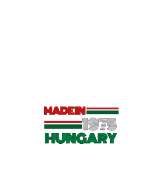 Szülinap retro 1975 piros fehér zöld minta fehér pólón