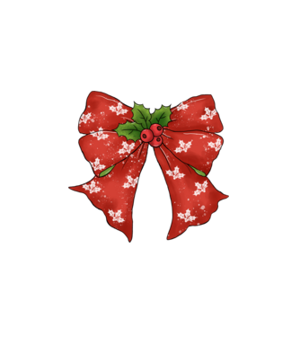 Christmas bow minta fehér pólón