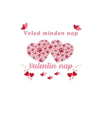 Valentin nap veled  minta homokszín pólón