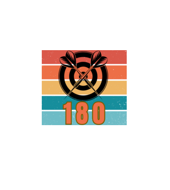 darts 180 minta fekete pólón