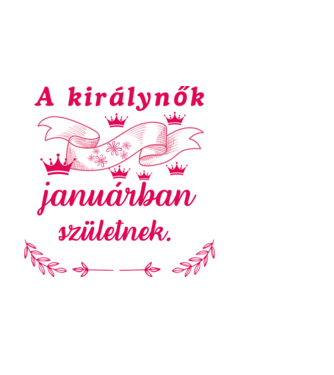 Szülinap királynők szalag pink minta fekete pólón