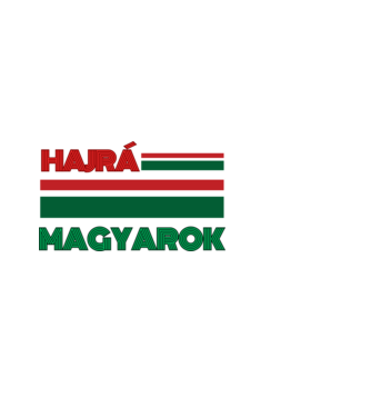 Hajrá Magyarok minta fehér pólón