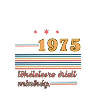 Szülinap retro 1975 minta fehér pólón