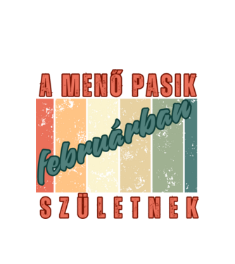 Szülinap menő pasi február minta fehér pólón