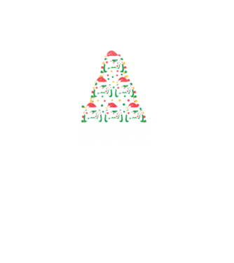 Gamer karácsonyfa minta fekete pólón