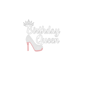 Birthday Queen minta fekete pólón