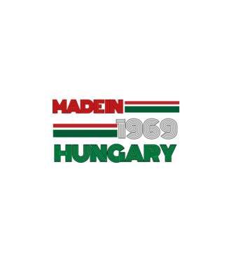 Szülinap retro 69 piros fehér zöld minta fekete pólón