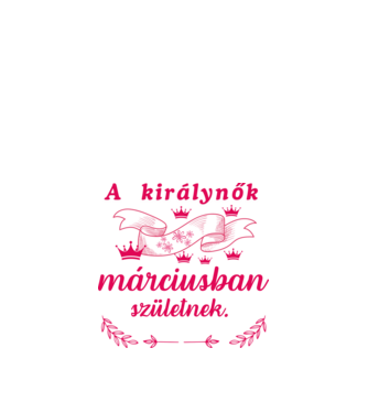 Szülinap királynők márc pink minta fekete pólón