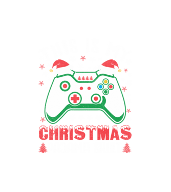 Karácsonyi gamer minta. minta fehér pólón