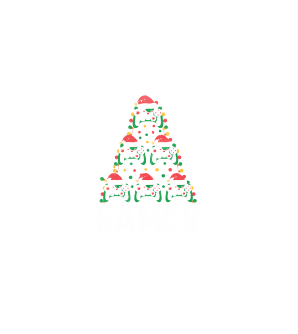 Gamer karácsonyfa minta szürke pólón