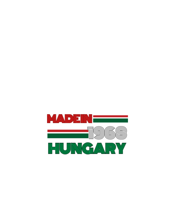 Szülinap retro 1968 piros fehér zöld minta fehér pólón