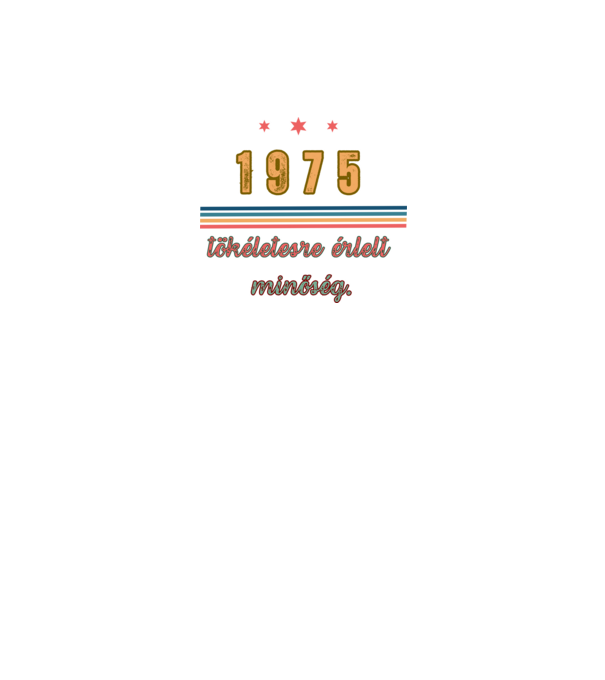 Szülinap 1975. minta fekete pólón