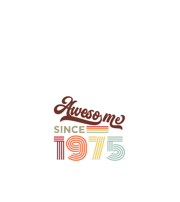 Nagyszerű 1975 óta minta fehér pólón