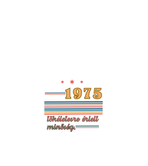 Szülinap retro 1975 minta fehér pólón