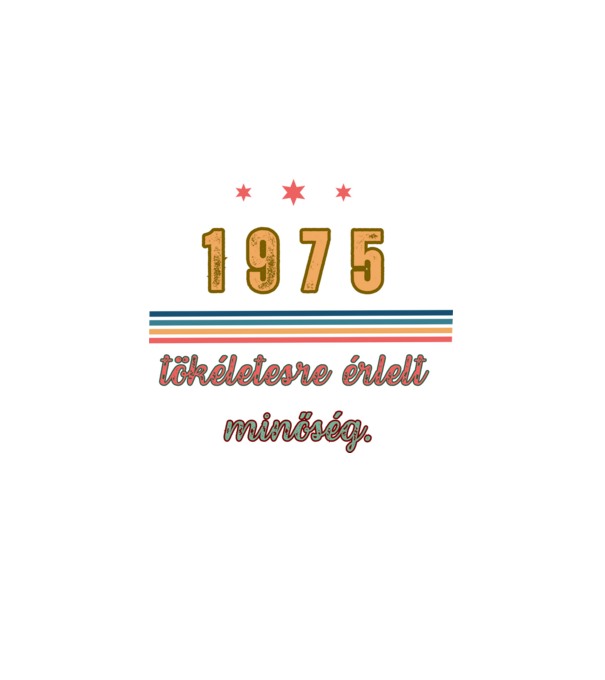 Szülinap 1975. minta fekete pólón