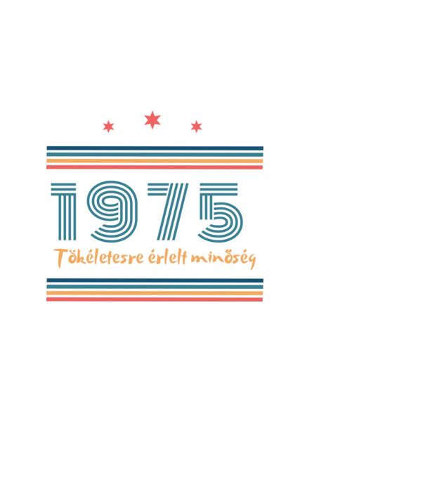 Szülinap 50. 1975 minta fekete pólón