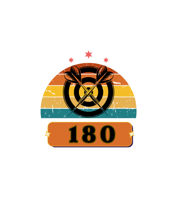 Darts 180 minta fehér pólón