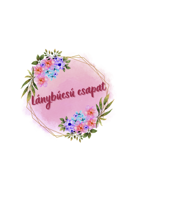 Lánybúcsú minta világoskék pólón