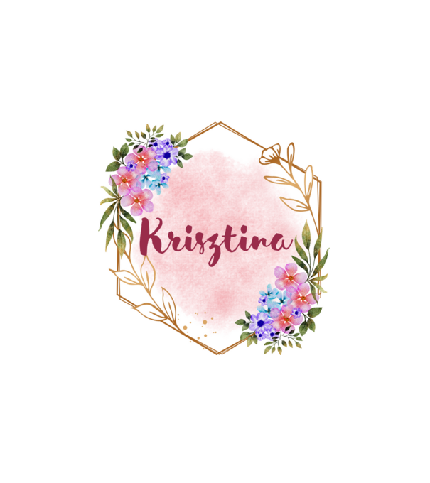Krisztina minta fehér pólón