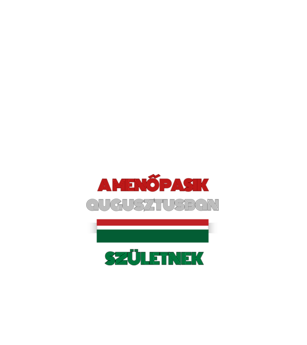 Szülinap retro piros fehér zöld augusztus minta fehér pólón