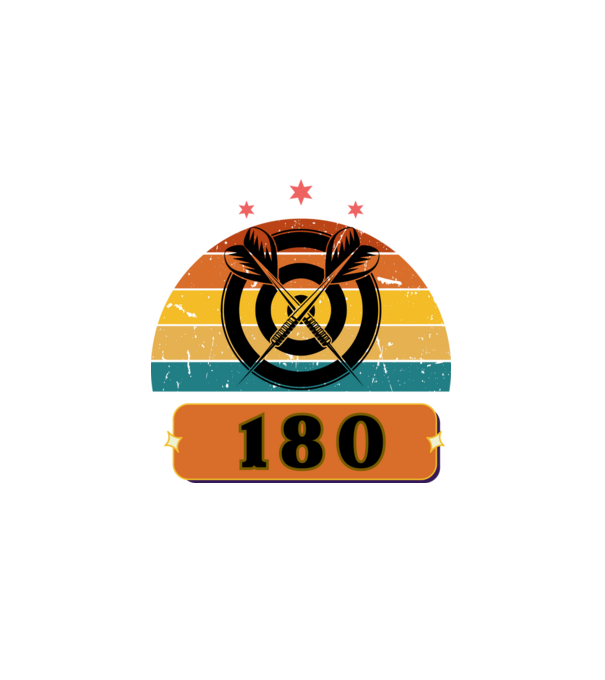 Darts 180 minta fekete pólón