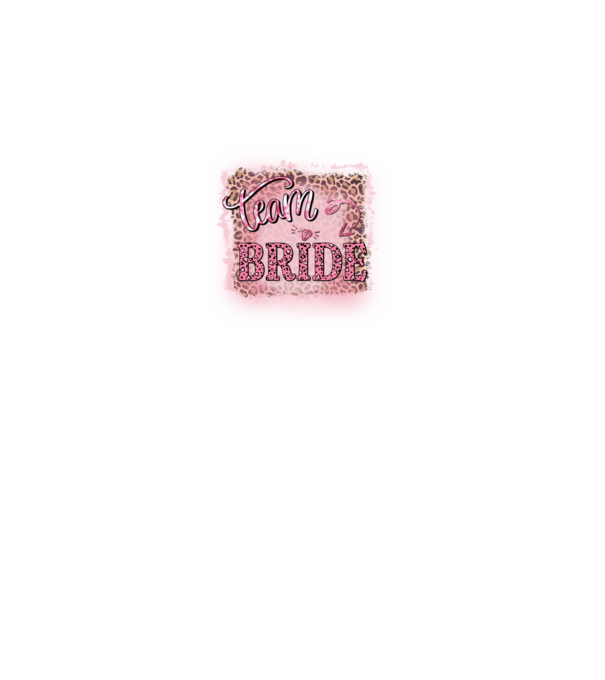 Team Bride pink leopárd minta fehér pólón