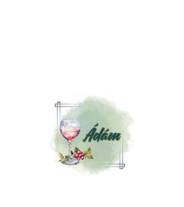 Ádám minta fehér pólón
