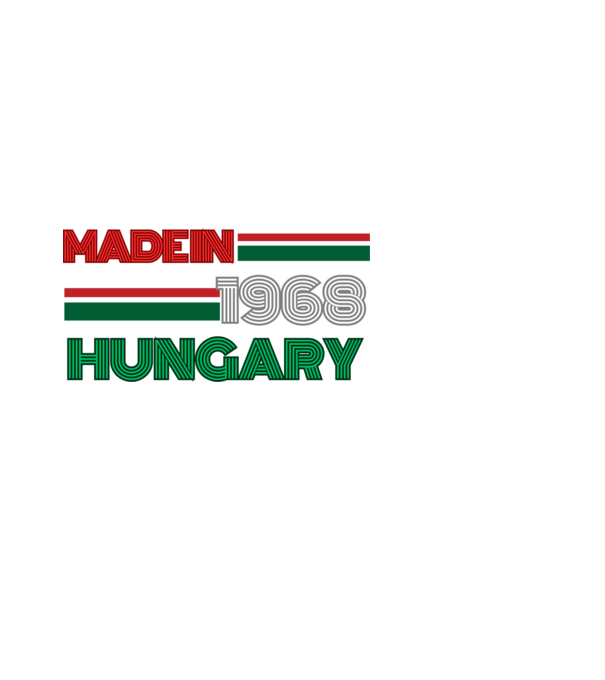 Szülinap retro 1968 piros fehér zöld minta fekete pólón