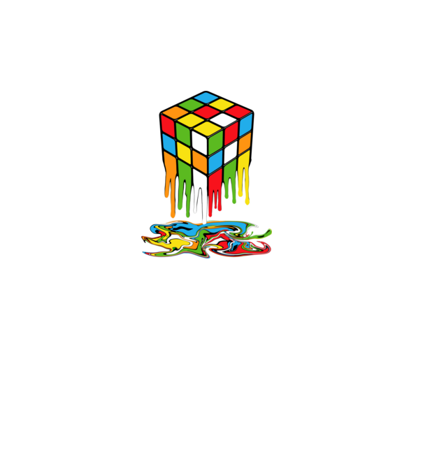 rubik kocka minta fekete pólón