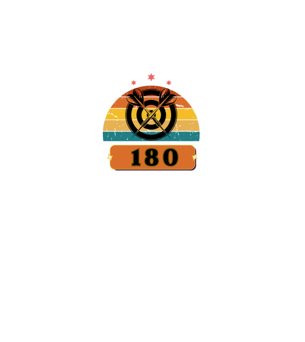Darts 180 minta fekete pólón