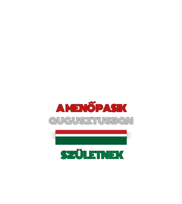 Szülinap retro piros fehér zöld augusztus minta fekete pólón