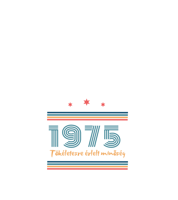 Szülinap 50. 1975 minta fehér pólón