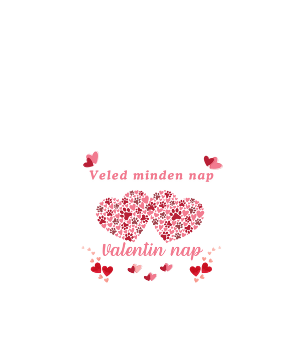 Valentin nap veled minta fekete pólón