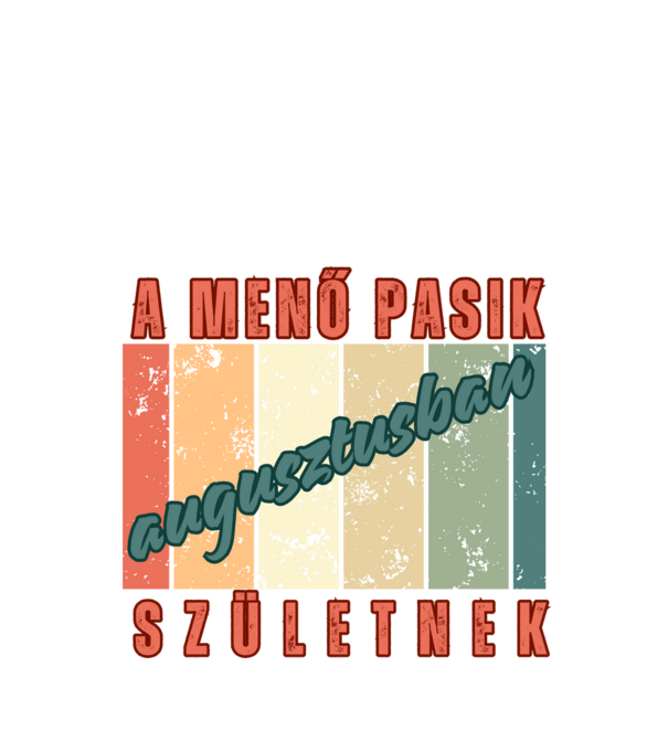 Szülinap menő pasi aug minta fekete pólón