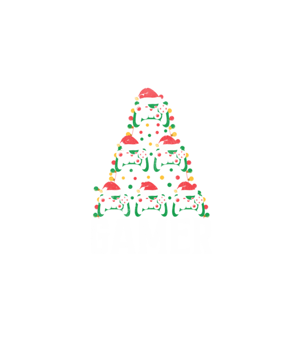 Gamer karácsonyfa minta fehér pólón