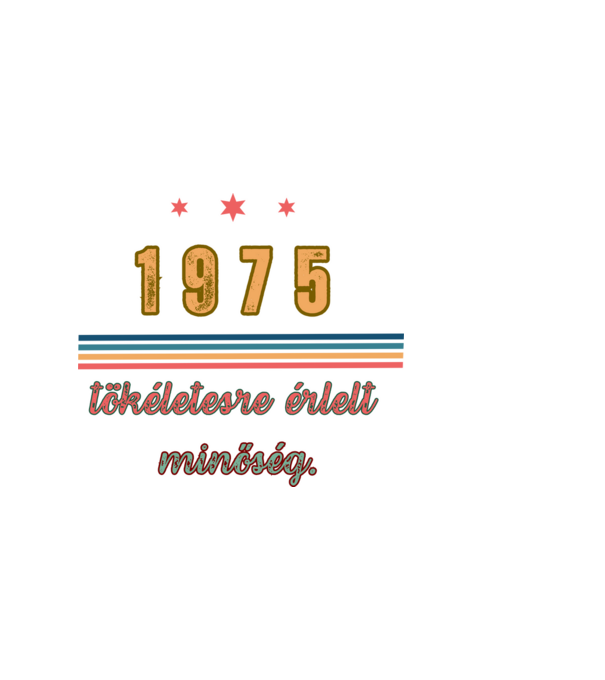 Szülinap 1975. minta fekete pólón