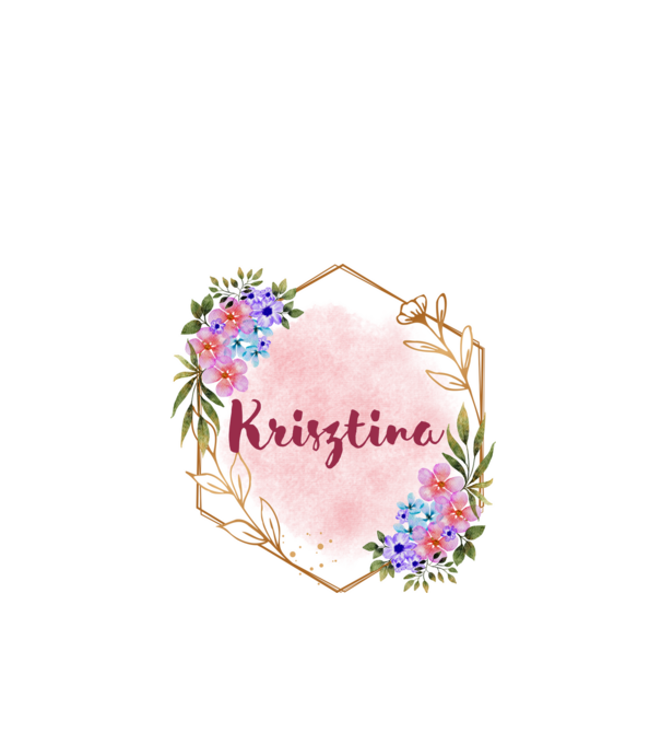 Krisztina minta fehér pólón