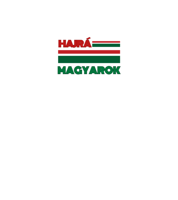 Hajrá Magyarok minta fekete pólón