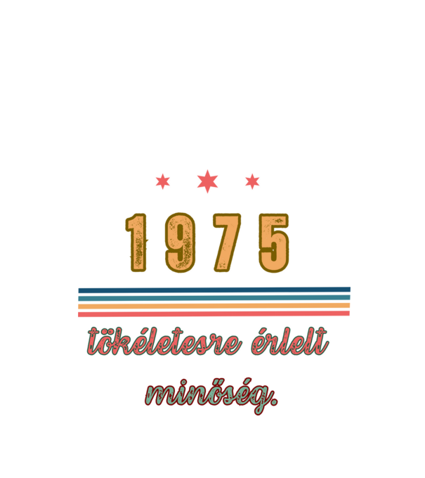 Szülinap 1975. minta fekete pólón