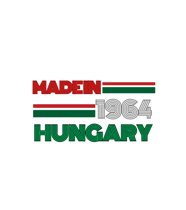 Szülinap retro 64 piros fehér zöld minta fekete pólón